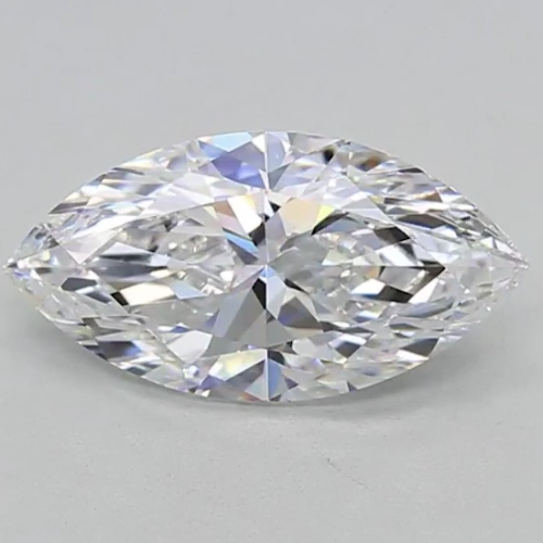 Муассанит 3,5x7 мм 0,4 карата Огранка: Маркиз Цвет: бесцветный (белый)