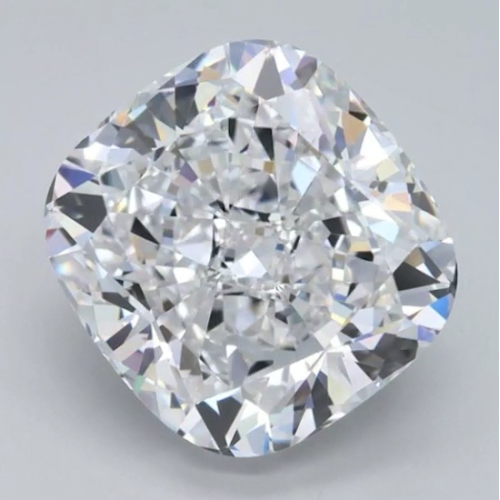 Муассанит 10x10 мм 5 карат Огранка: Кушон Цвет: бесцветный (белый)