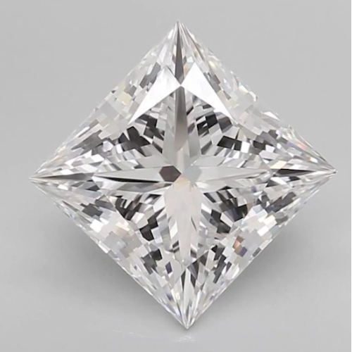 Муассанит 6,5x6,5 мм 1,5 карата Огранка: Принцесса Цвет: бесцветный (белый)