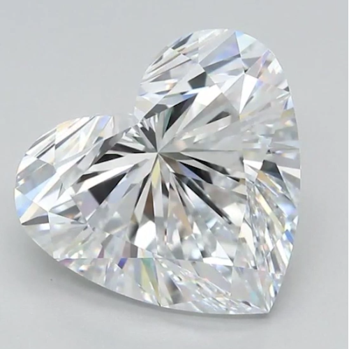 Муассанит 7x7 мм 1,2 карата Огранка: Сердце Цвет: бесцветный (белый)