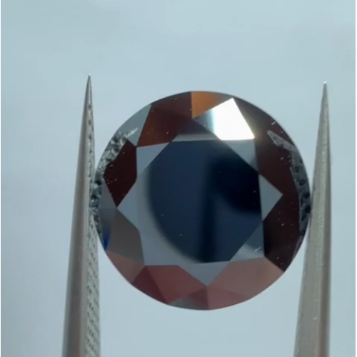 Муассанит 1,6 мм ~0,0169 карата Цвет: чёрный Огранка: Круглая КР57 (бриллиантовая)