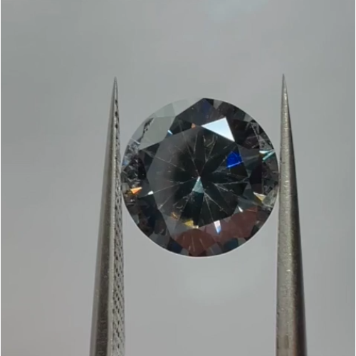 Муассанит 7,5 мм 1,5 карата Цвет: серый Огранка: Круглая КР57 (бриллиантовая)